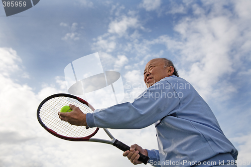 Image of Senior tennis player