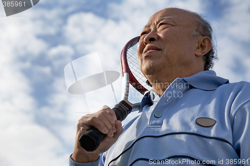 Image of Senior tennis player