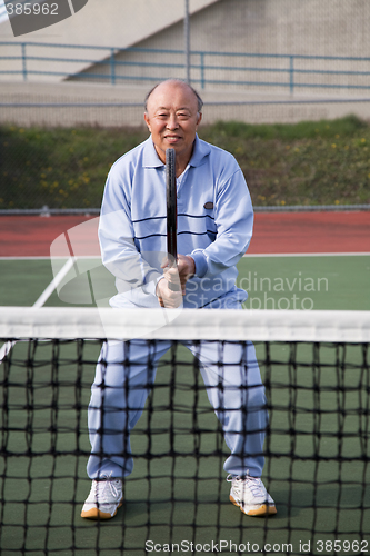 Image of Senior tennis player