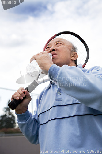 Image of Senior tennis player