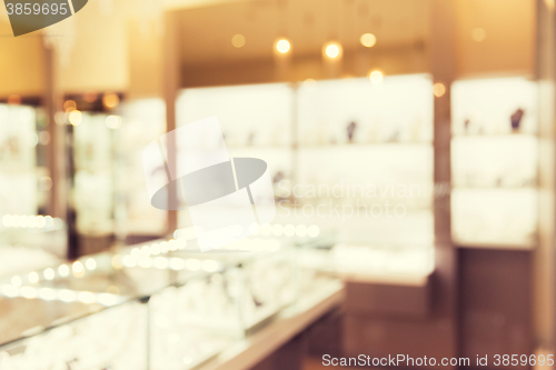 Image of jewelry store blurred background