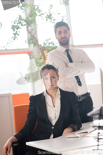 Image of portrait of business couple at office