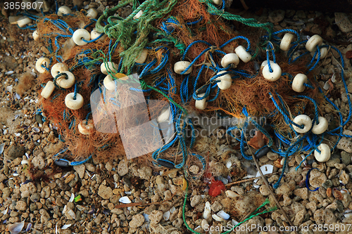 Image of old damaged fish net