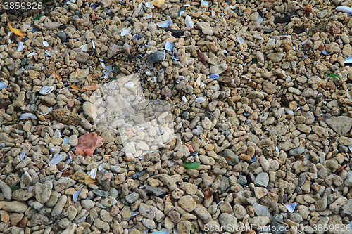 Image of small color stones texture from beach 