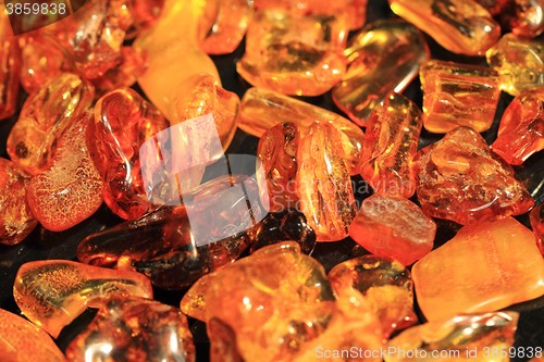 Image of amber mineral gems