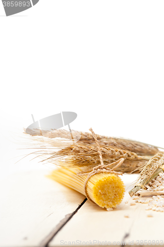 Image of organic Raw italian pasta and durum wheat 