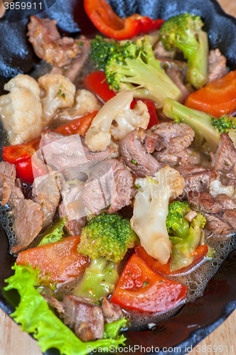 Image of meat with vegetables