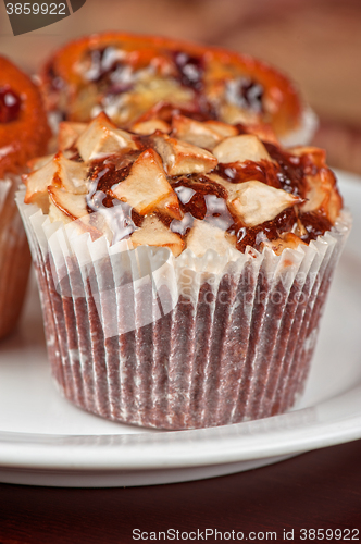 Image of different muffins with apples 