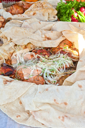 Image of Delicious pork kebab 