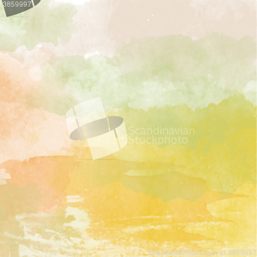 Image of Abstract vector hand-drawn watercolor background