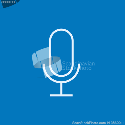 Image of Retro microphone line icon.