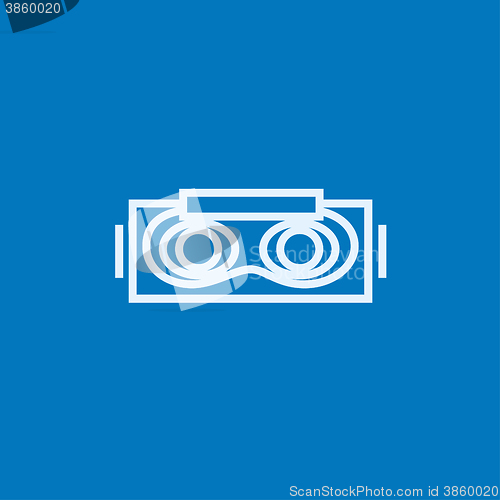 Image of Virtual reality headset line icon.