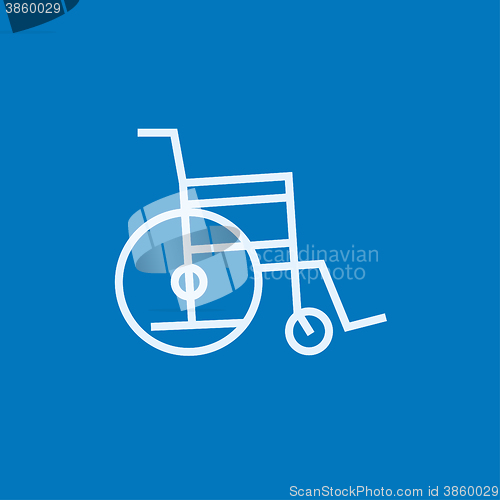 Image of Wheelchair line icon.