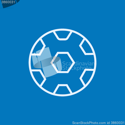 Image of Soccer ball line icon.