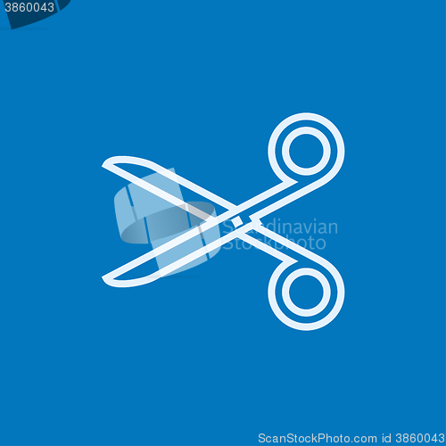 Image of Scissors line icon.