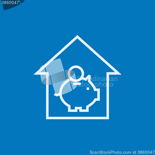 Image of House savings line icon.