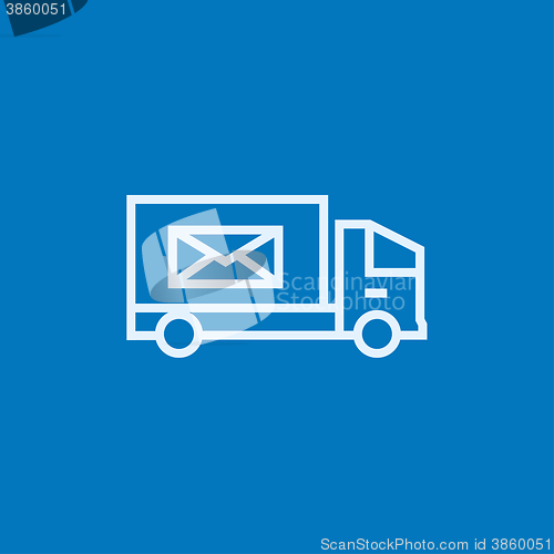 Image of Mail van line icon.