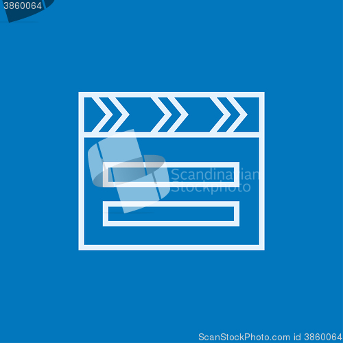 Image of Clapboard line icon.