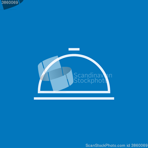 Image of Restaurant cloche line icon.