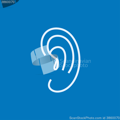 Image of Human ear line icon.