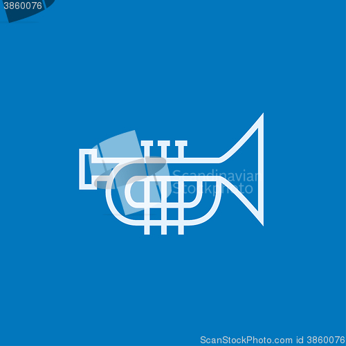 Image of Trumpet line icon.