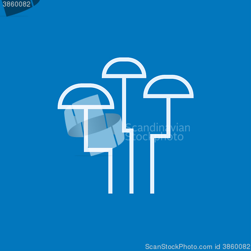 Image of Mushroom line icon.