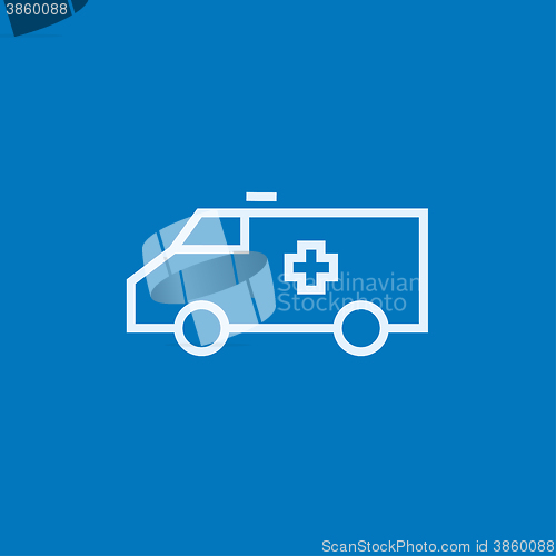 Image of Ambulance car line icon.