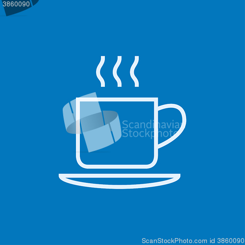 Image of Cup of hot drink line icon.