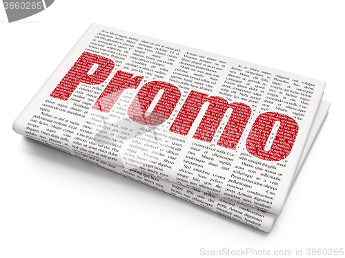 Image of Marketing concept: Promo on Newspaper background