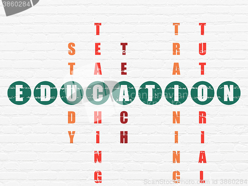 Image of Studying concept: Education in Crossword Puzzle