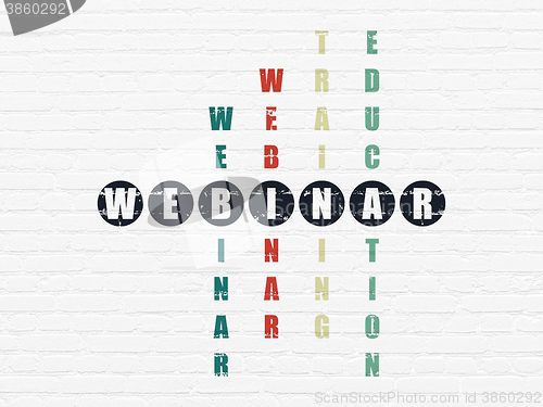 Image of Education concept: Webinar in Crossword Puzzle