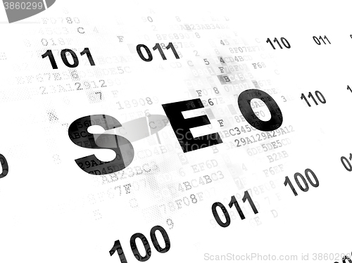 Image of Web development concept: SEO on Digital background