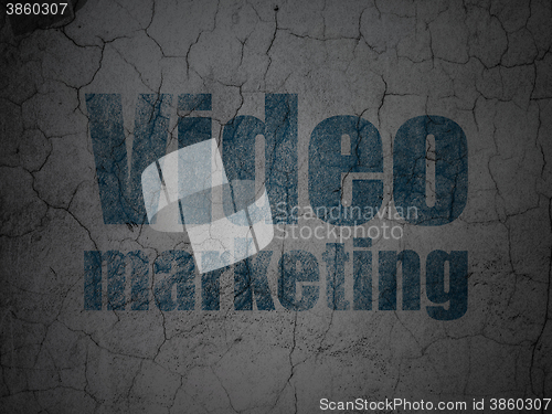 Image of Marketing concept: Video Marketing on grunge wall background