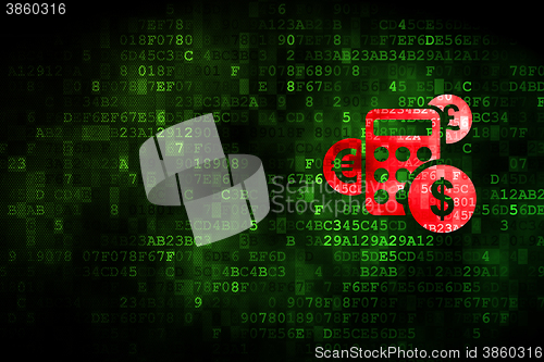 Image of Business concept: Calculator on digital background