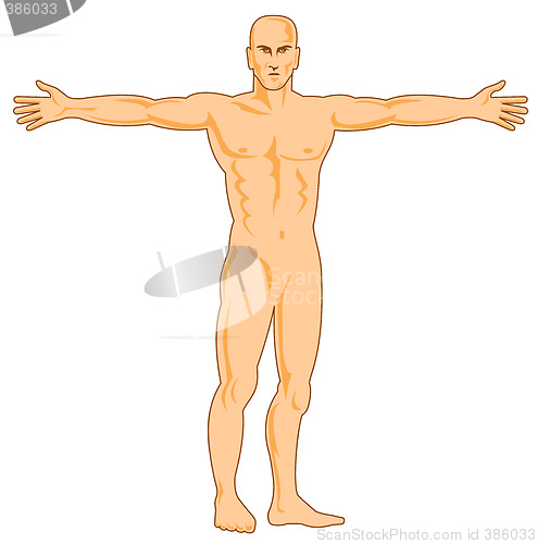Image of Man with arms spread