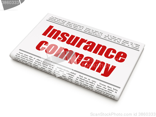 Image of Insurance concept: newspaper headline Insurance Company