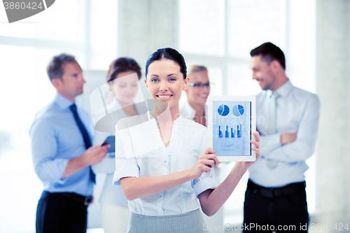 Image of businesswoman with tablet pc