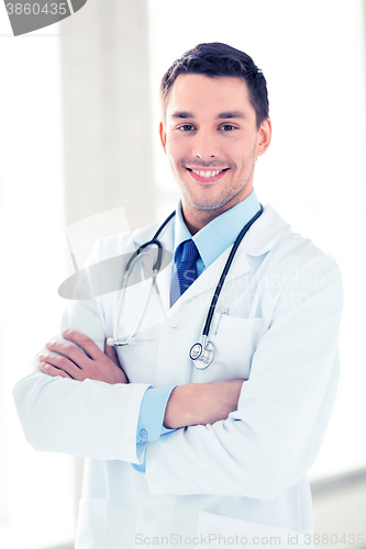 Image of male doctor with stethoscope