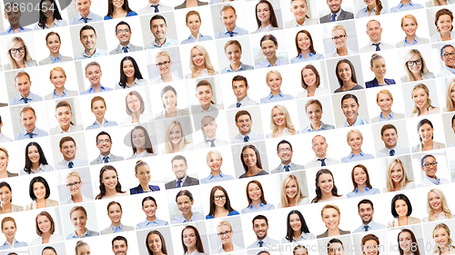 Image of collage with many business people portraits