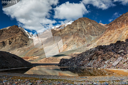 Image of Himalayan landscape with mountain lake