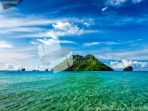 Image of Tropical island in sea