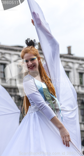Image of Woman with Wings Dancing - Venice Carnival 2014