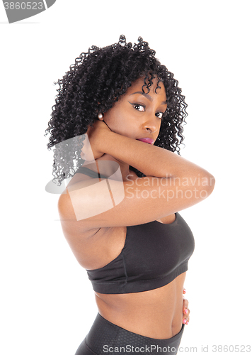 Image of Lovely portrait of African American woman.