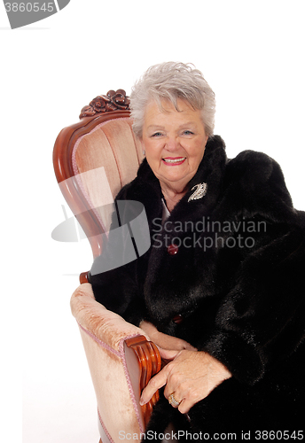 Image of Senior woman having fun.