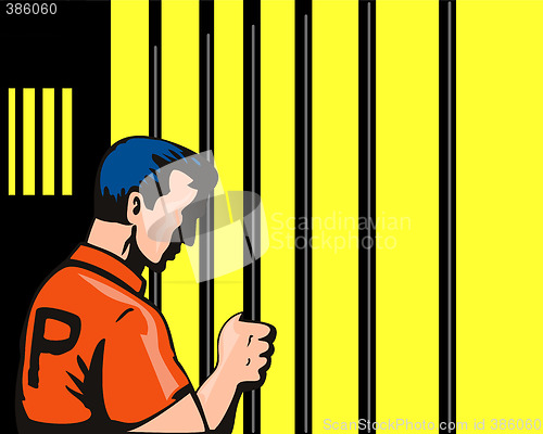 Image of Prisoner behind bars