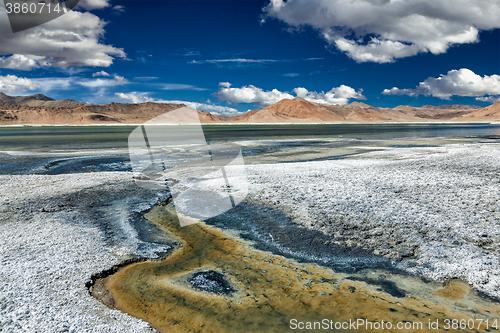 Image of Mountain lake Tso Kar in Himalayas