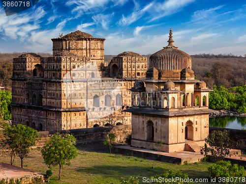 Image of Royal cenotaphs of Orchha, India