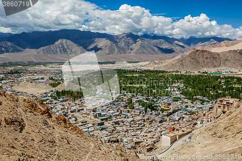 Image of Aerial view of Leh. Ladakh, India