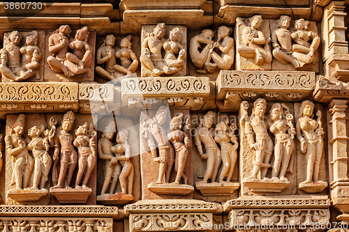 Image of Sculptures on Adinath Jain Temple, Khajuraho