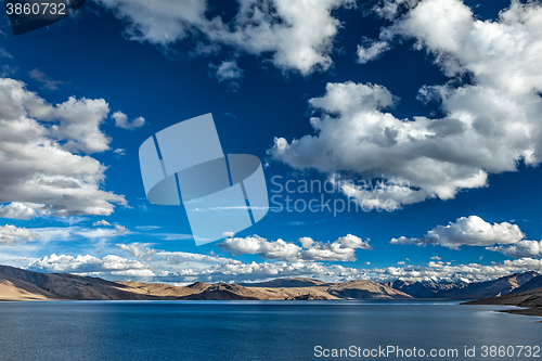 Image of Lake Tso Moriri in Himalayas. Ladakh, India